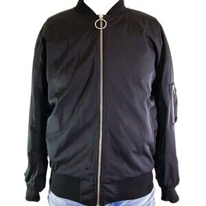 Lartigent Black Bomber Jacket Men's Size Small